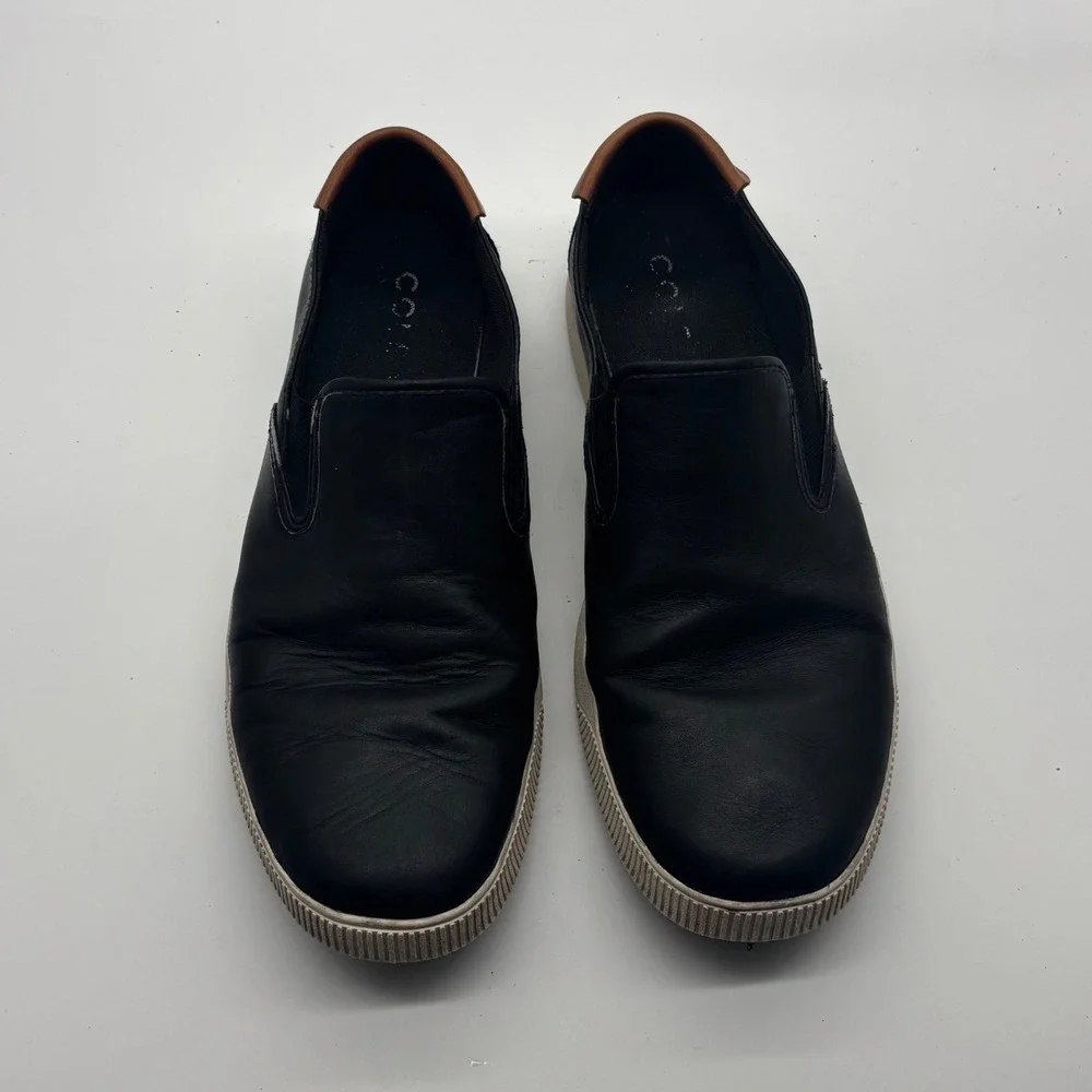 Cole Haan Nantucket 2.0 Mens Black Leather Slip On Sneakers Size 10.5 M